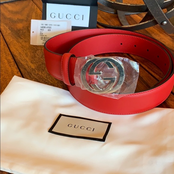 Gucci Accessories - Authentic Gucci Red Leather Belt